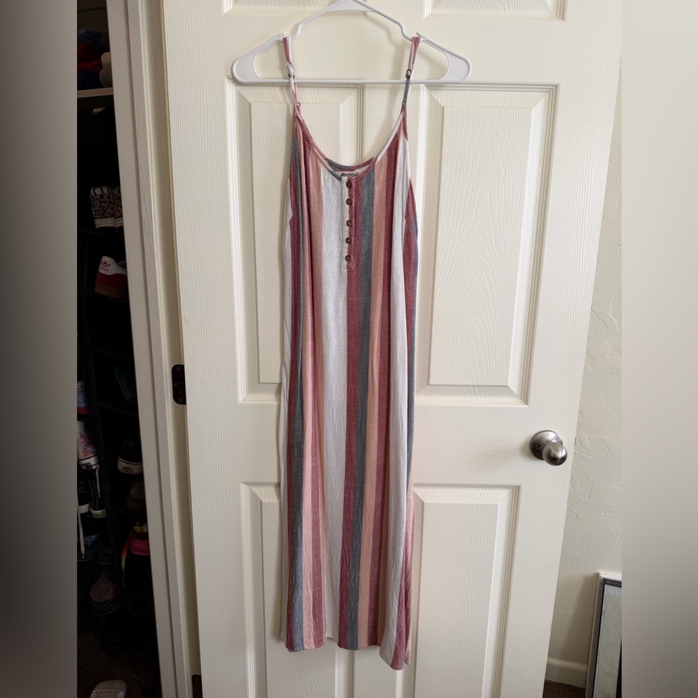 Striped Sleeveless Maxi Dress